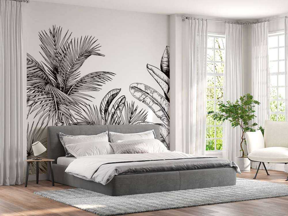 Palmy i liście bananowca