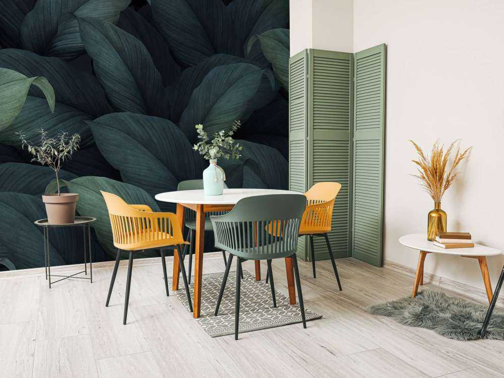 Tropikalne zielone liście