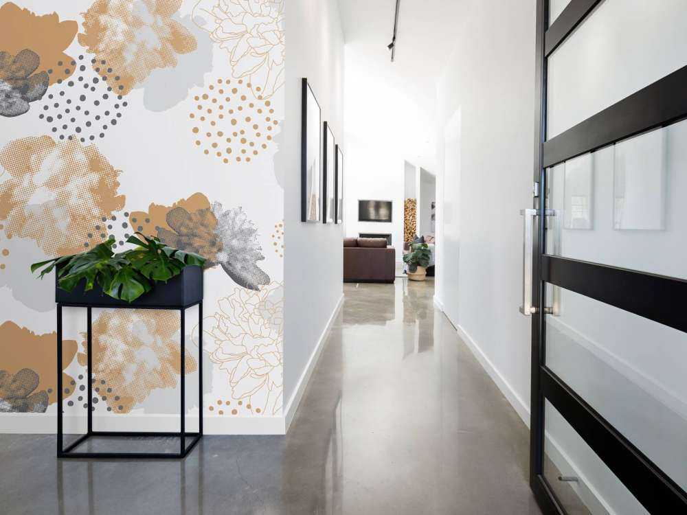 Szary wzór kwiatowy