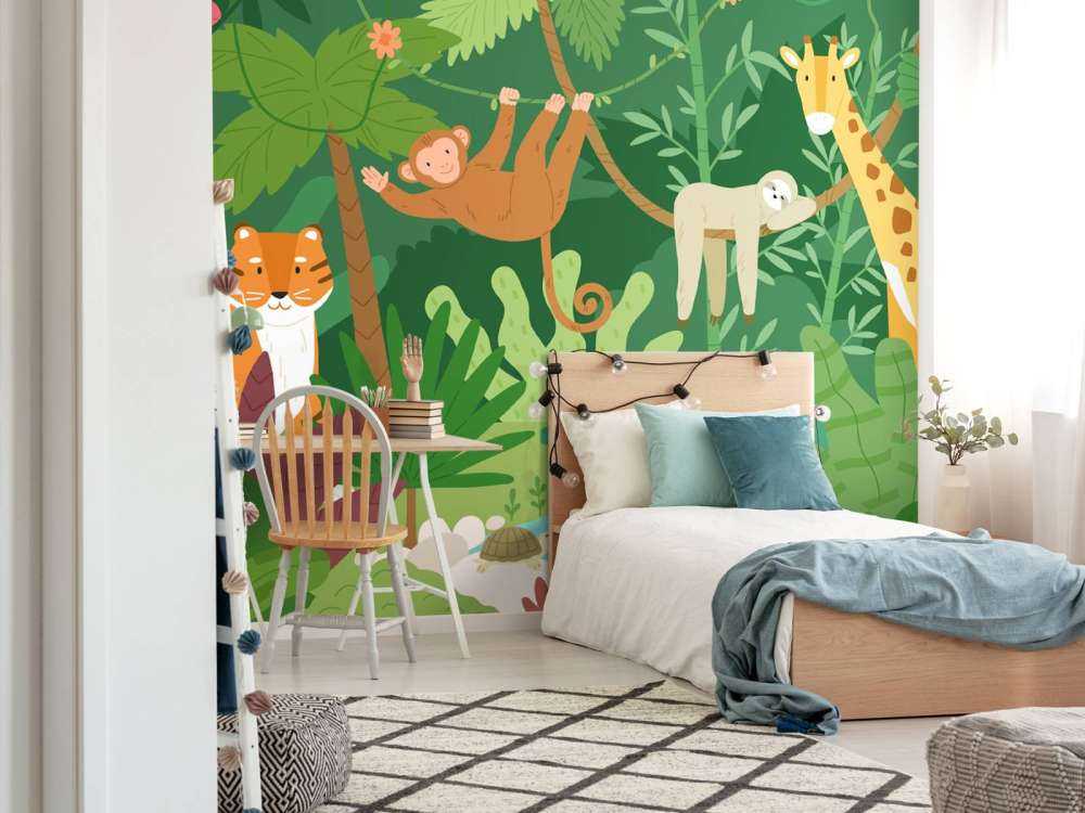 Szczęśliwe zwierzęta z dżungli