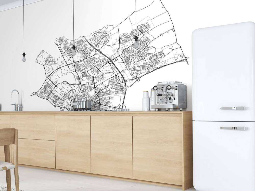 Mapa Den Bosch, biała