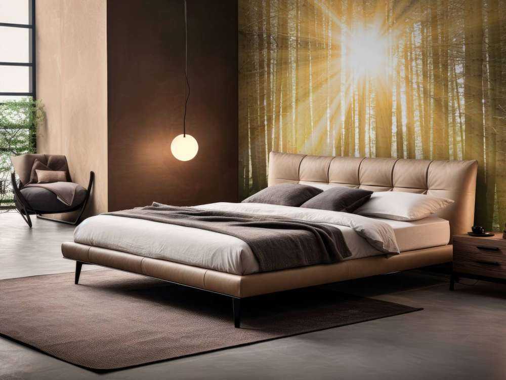 Las sosnowy z blaskiem słońca