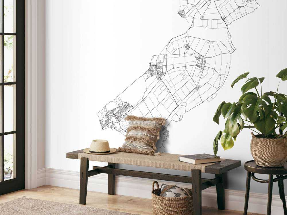 Mapa Flevoland, biała