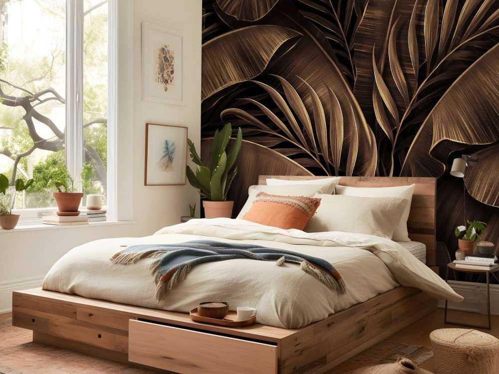 Brązowe liście bananowca