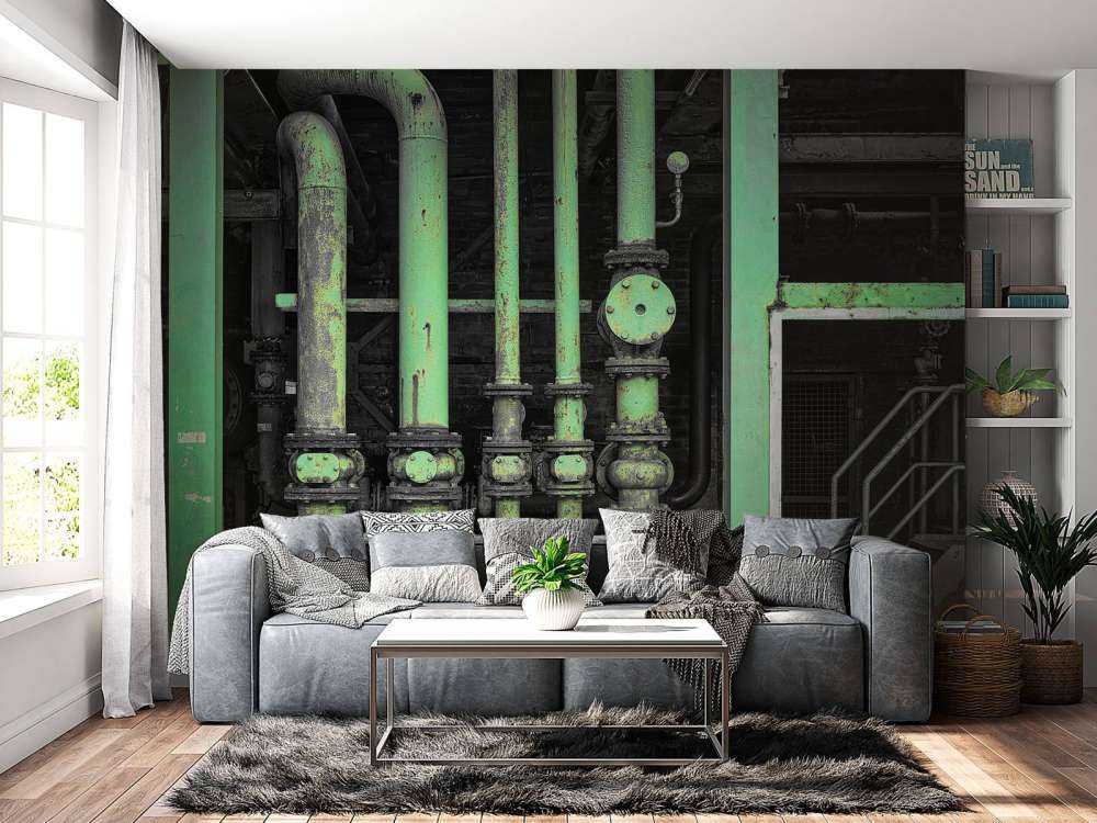 Stare rurki w kolorze zielonym