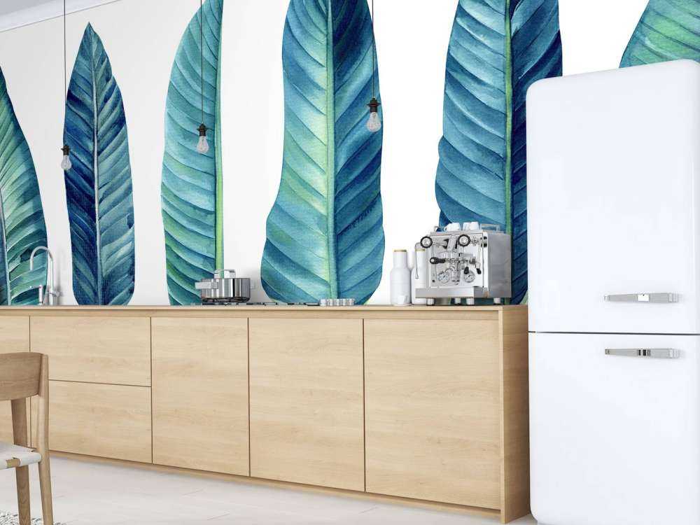 Tropikalne liście na białym tle