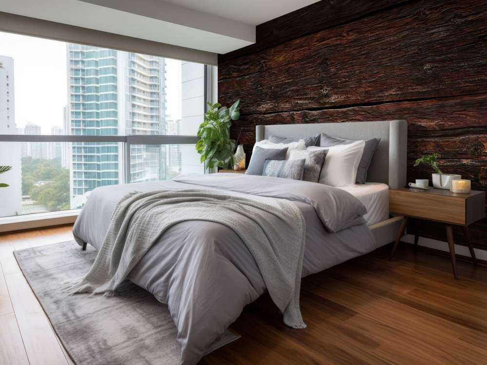 Ciemne, palone drewno