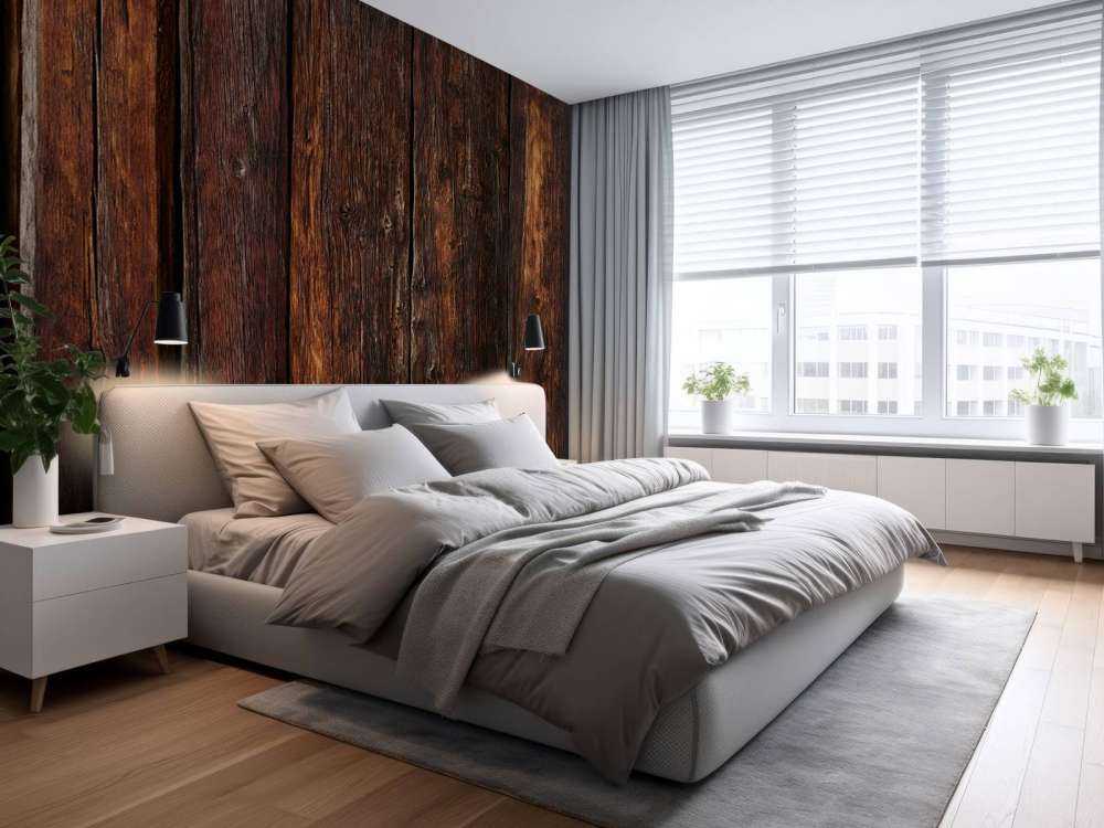 Wypalone drewno pionowe