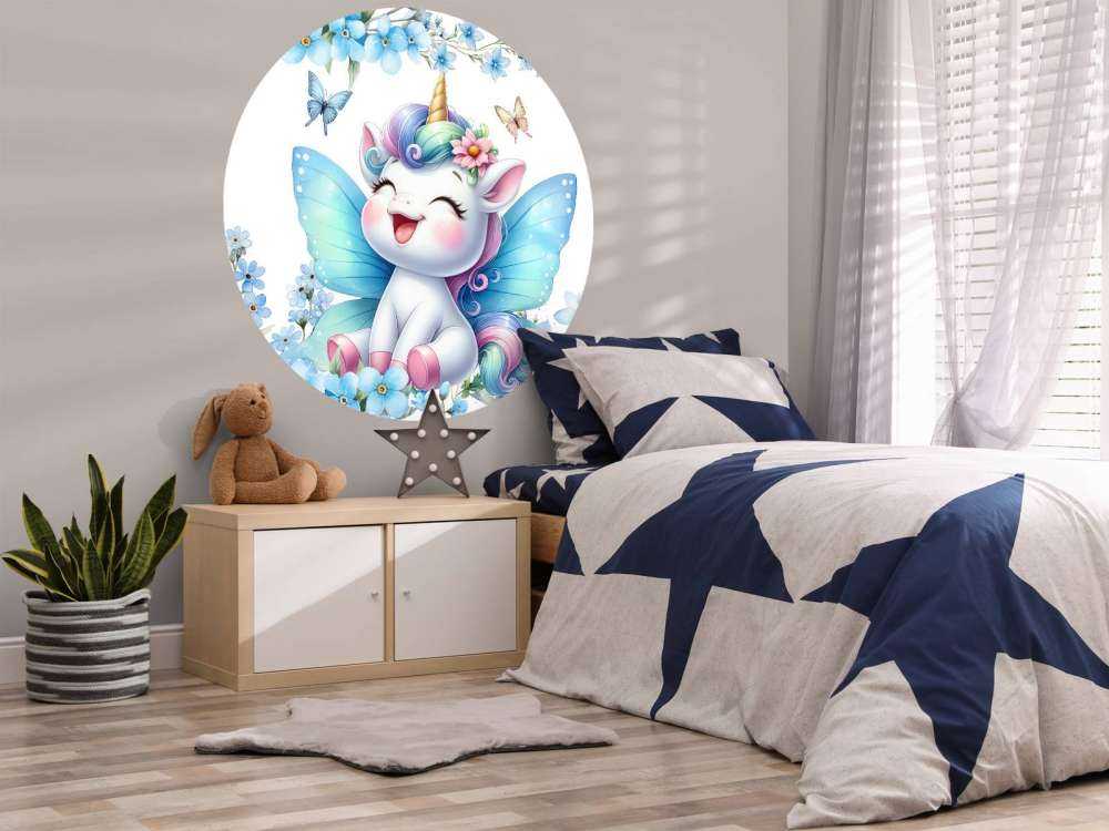 Szczęśliwe wróżki, jednorożec i kwiaty