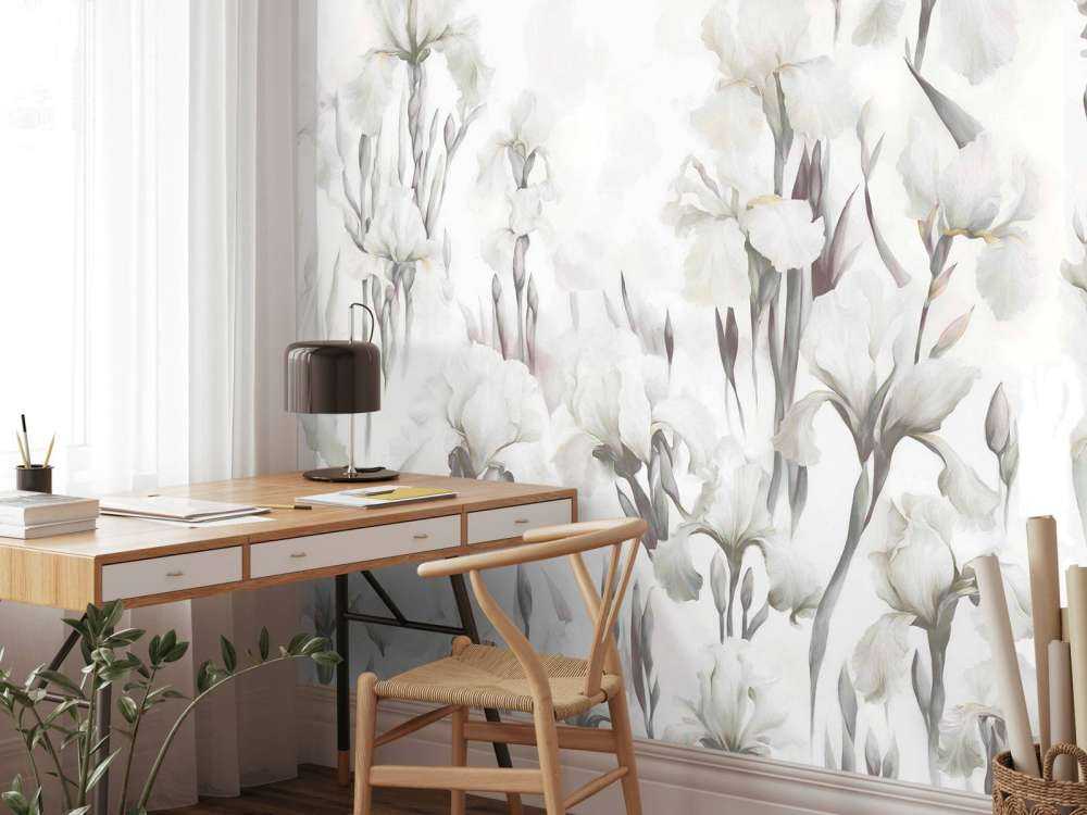 Irysy Tańczą Bezszwowy Beż