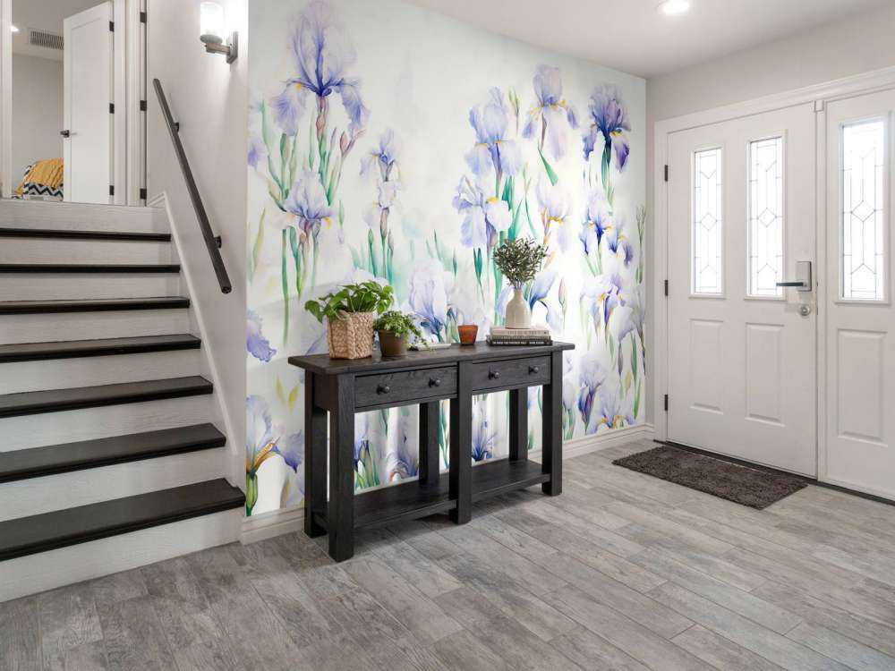 Irysy tańczą w bezszwowym pastelowym kolorze