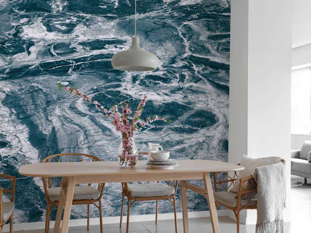 Niebieski abstrakcyjny marmur