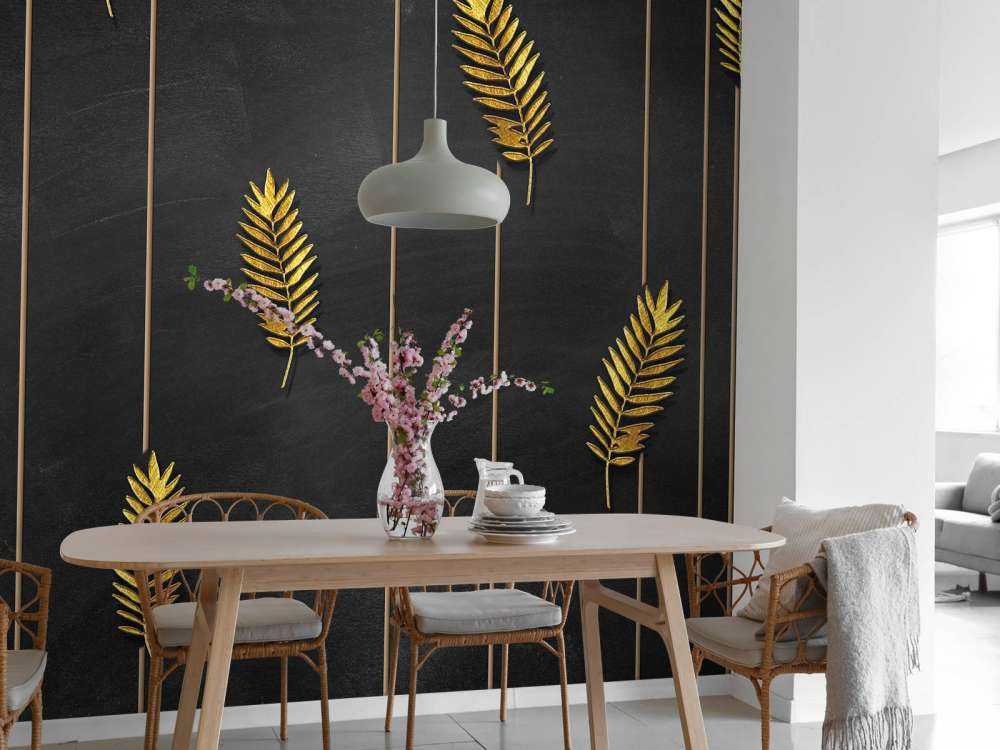 Złote liście tropikalne