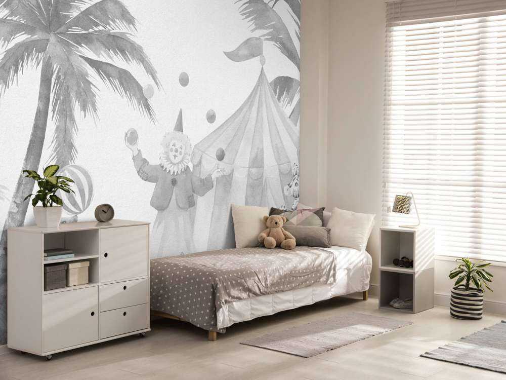 Wesołe zwierzęta cyrkowe szare