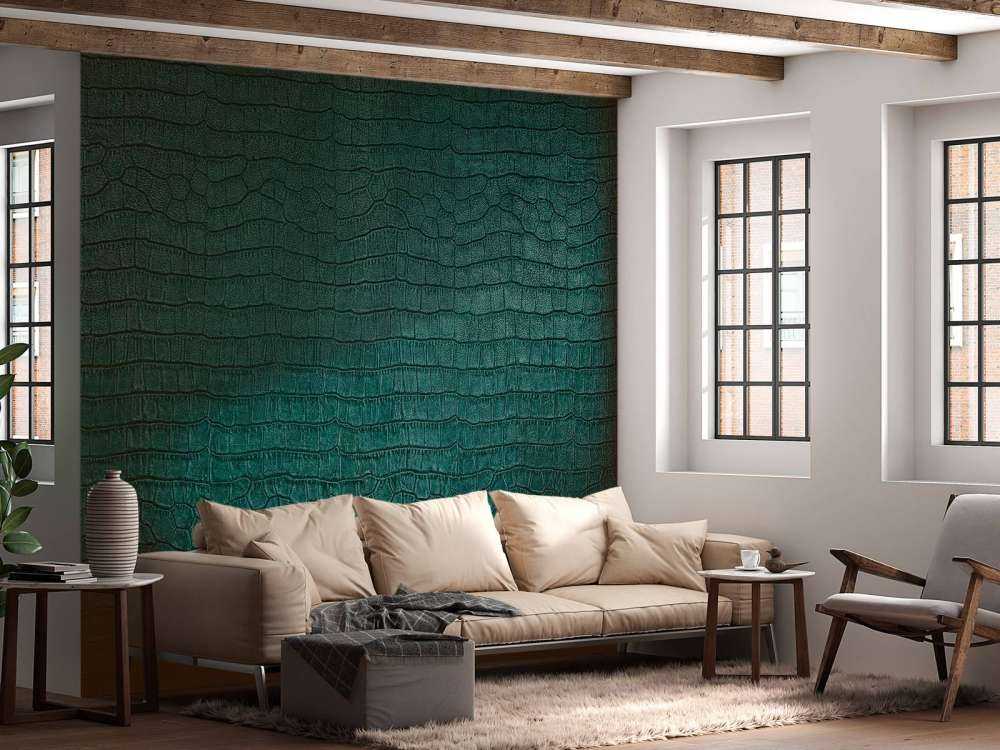 Skóra gada w kolorze zielonym