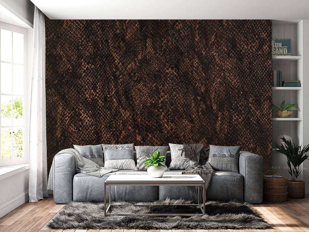 Skóra węża o barwie miedzianej