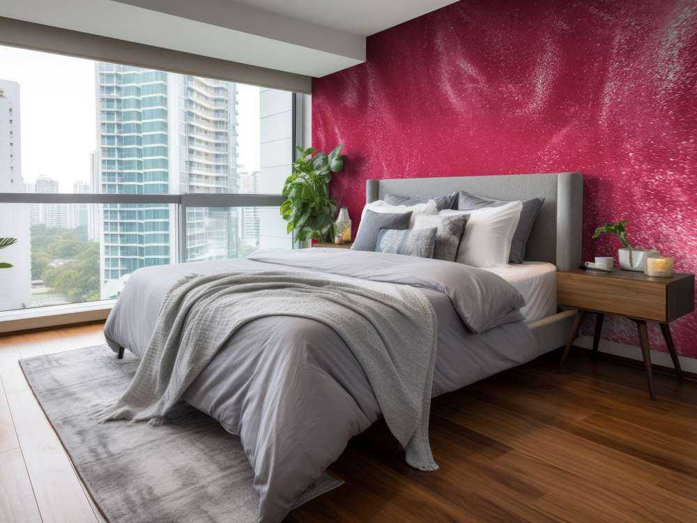 Różowe drobinki brokatu