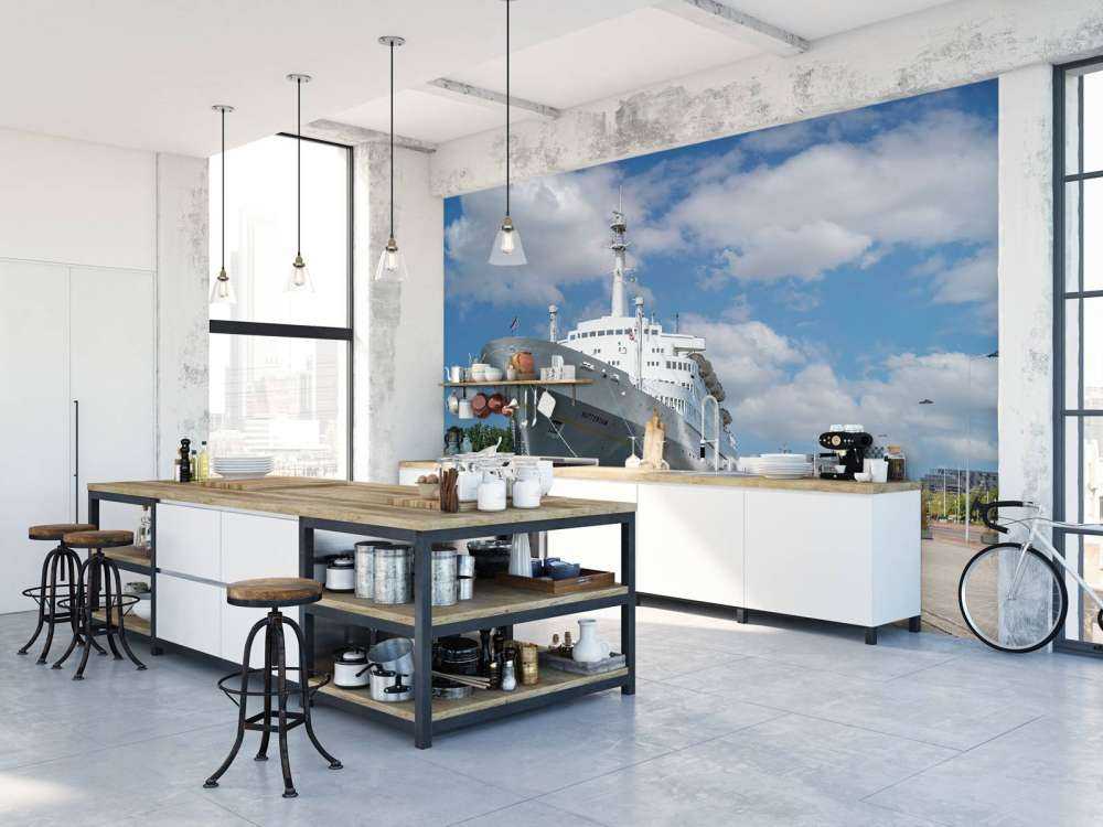 Dawny parowiec SS Rotterdam w kolorze 