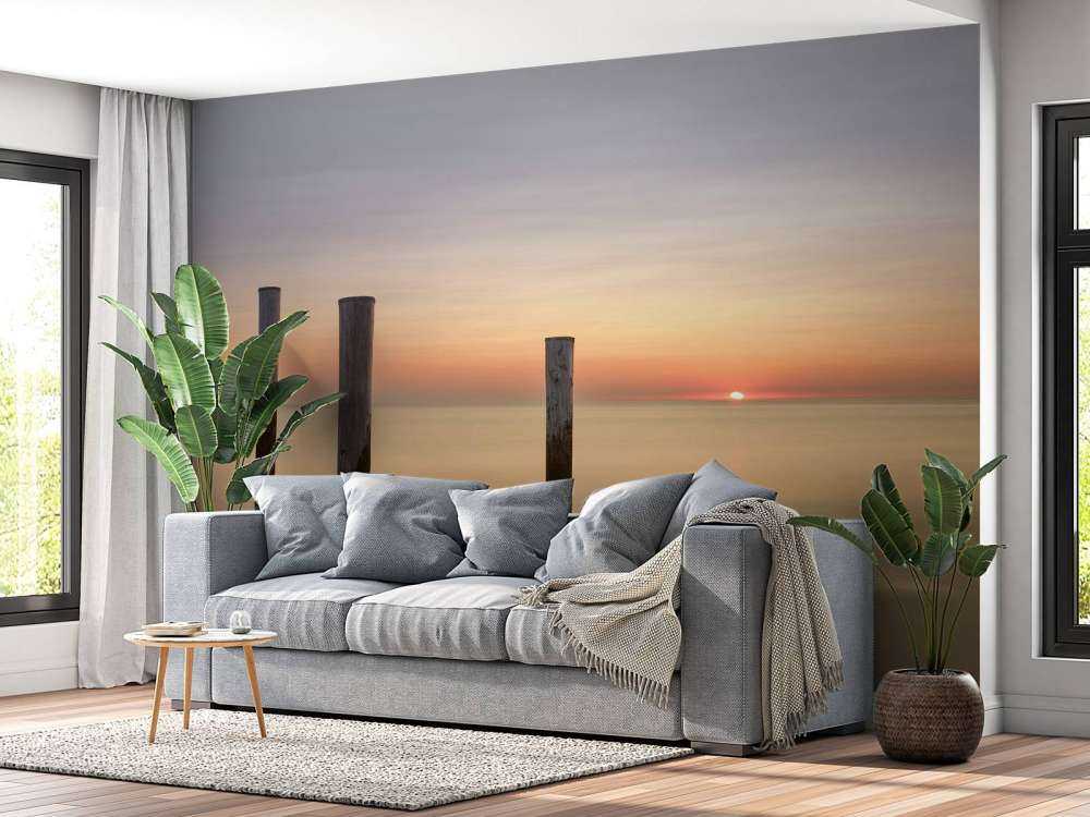 Trzy drewniane słupki