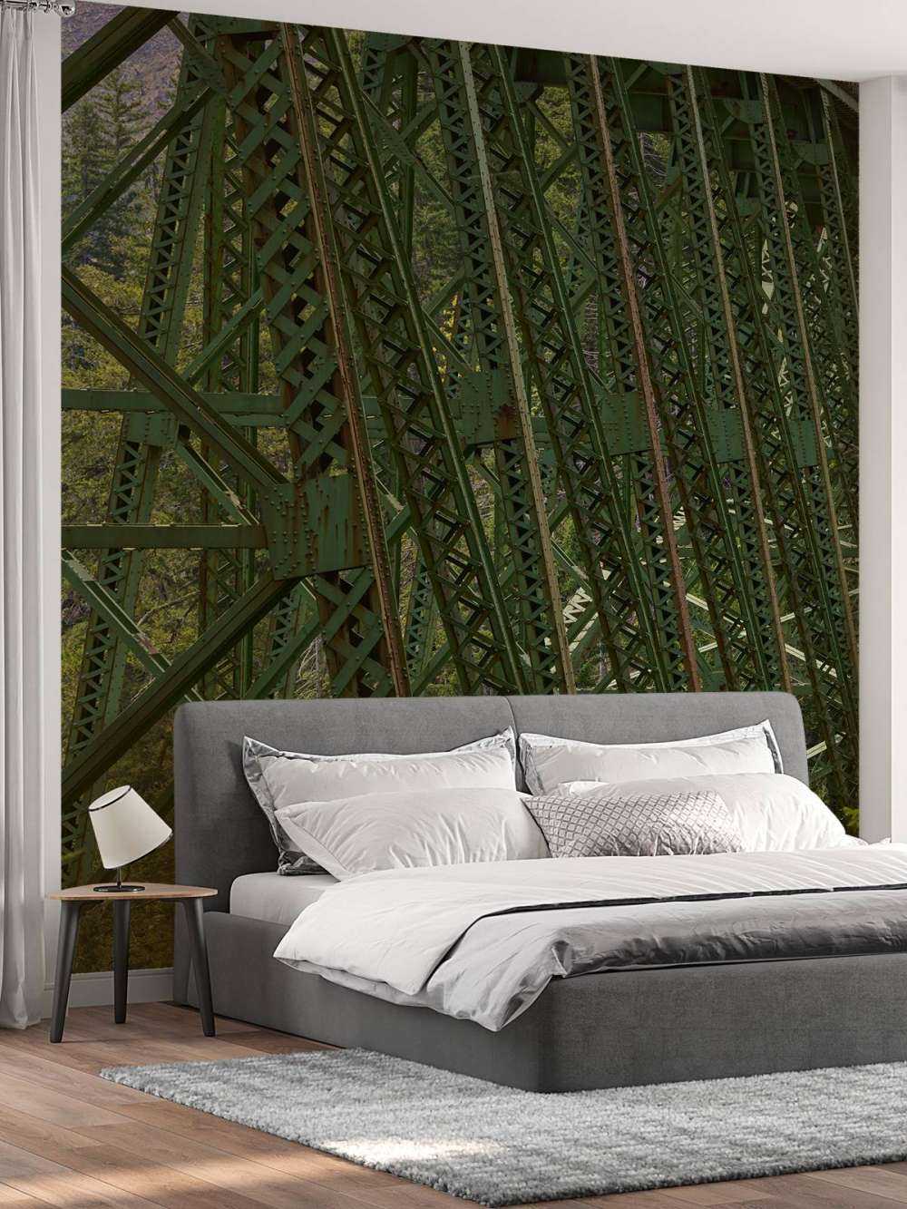 Stary most kolejowy o konstrukcji stalowej