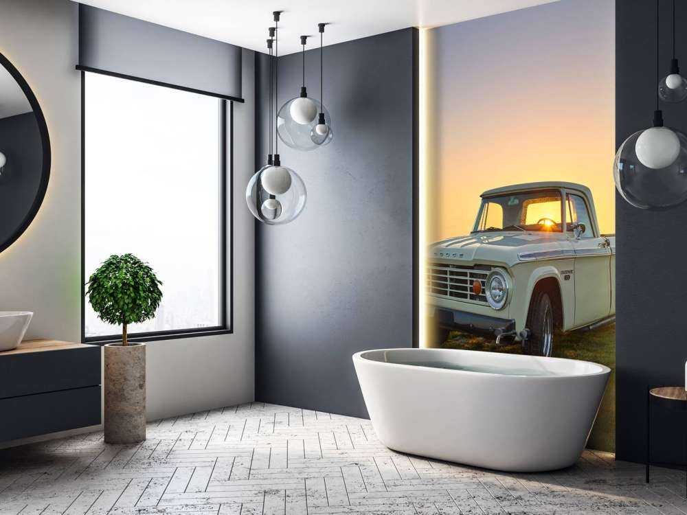 Dodge pickup o wschodzie słońca