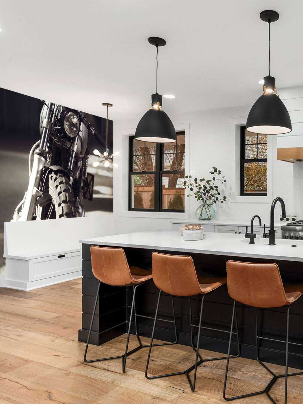 Motocykl z widokiem z przodu