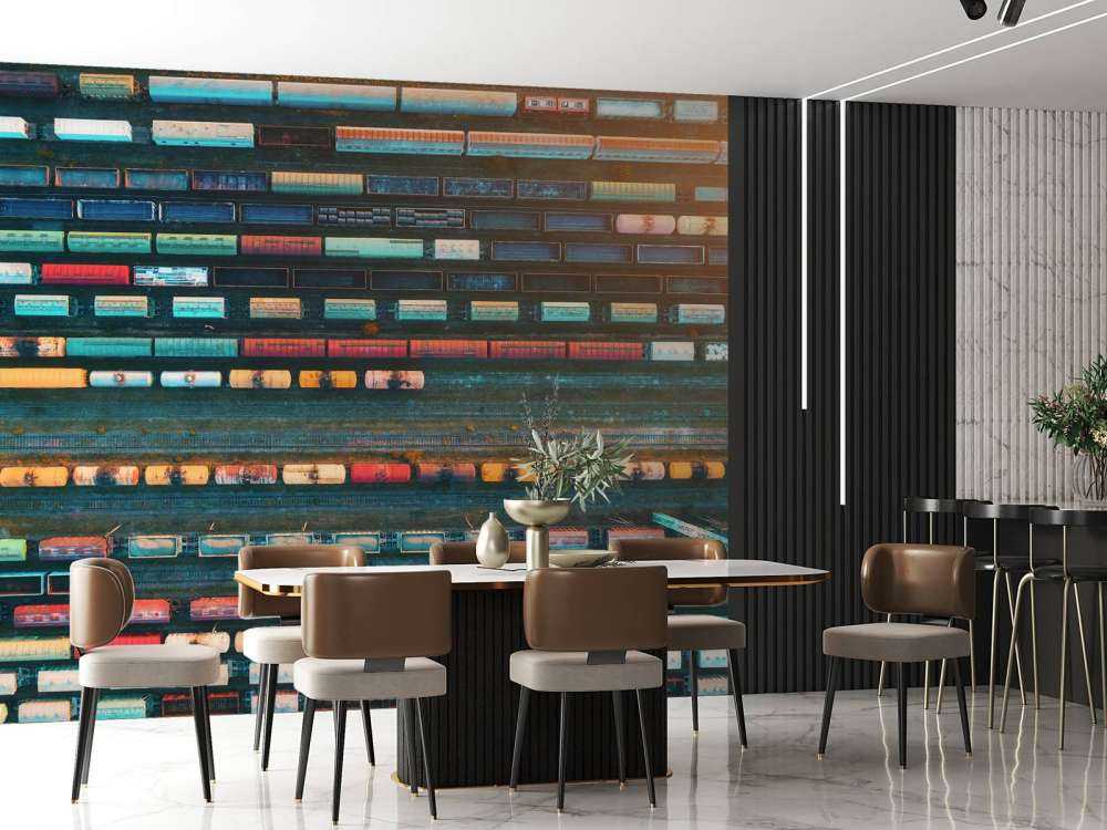 Wagony towarowe z widokiem z perspektywy kierowcy