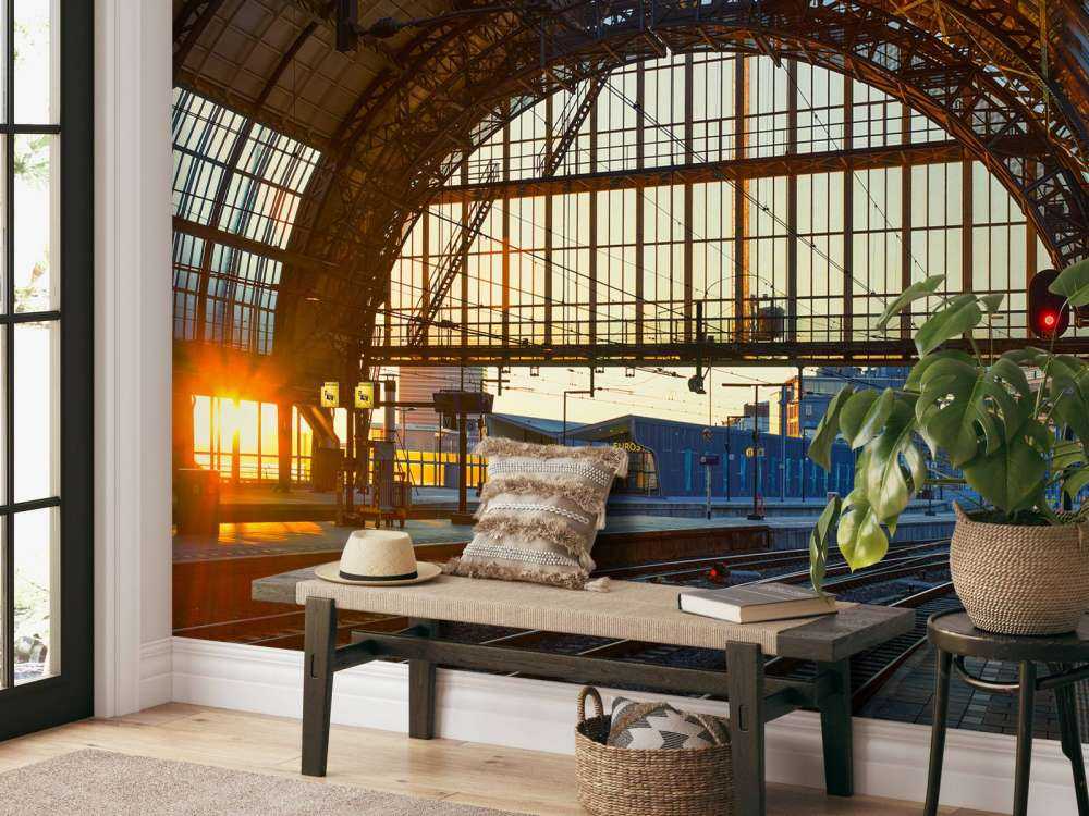 Wschód słońca na stacji