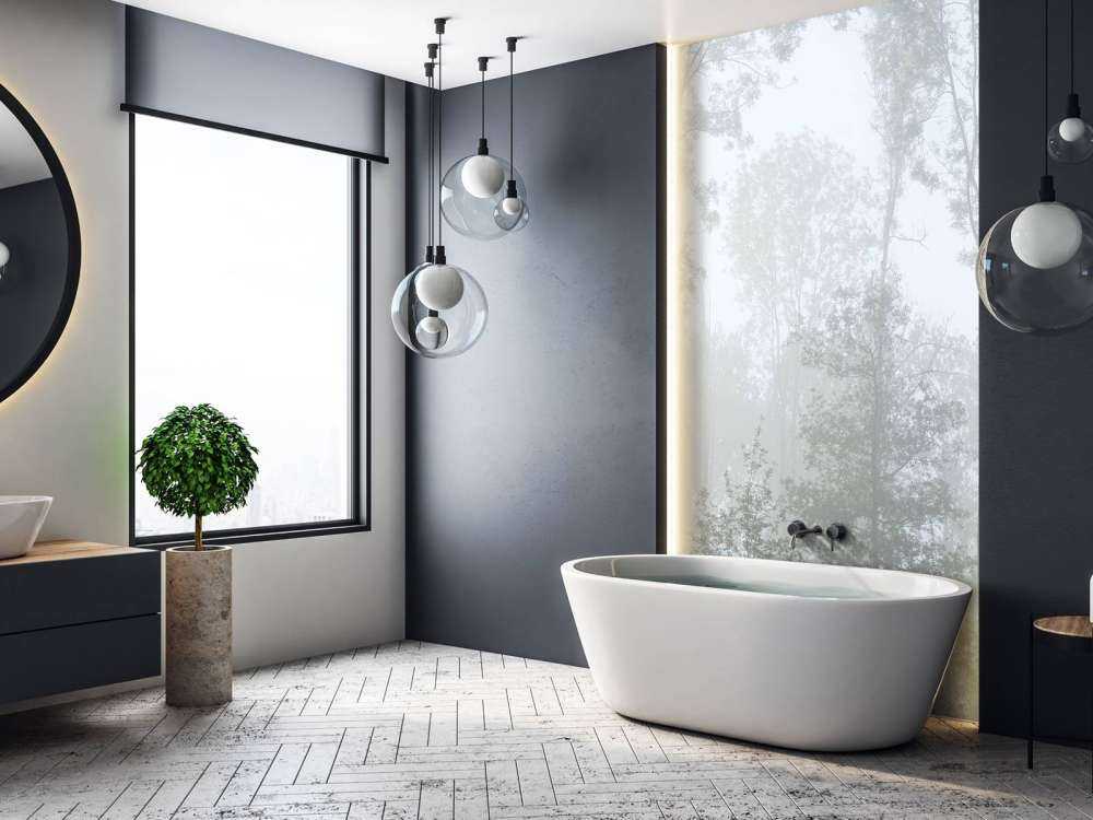 Gęsta mgła w lesie