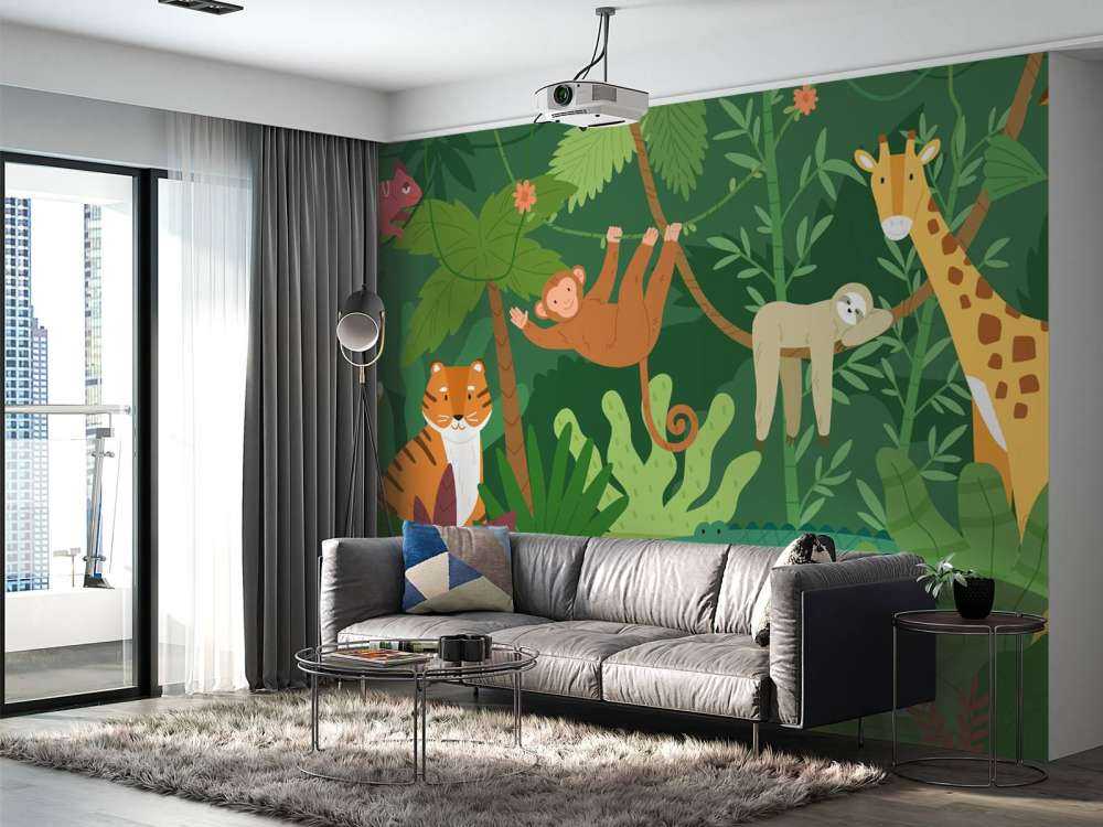 Szczęśliwe zwierzęta z dżungli