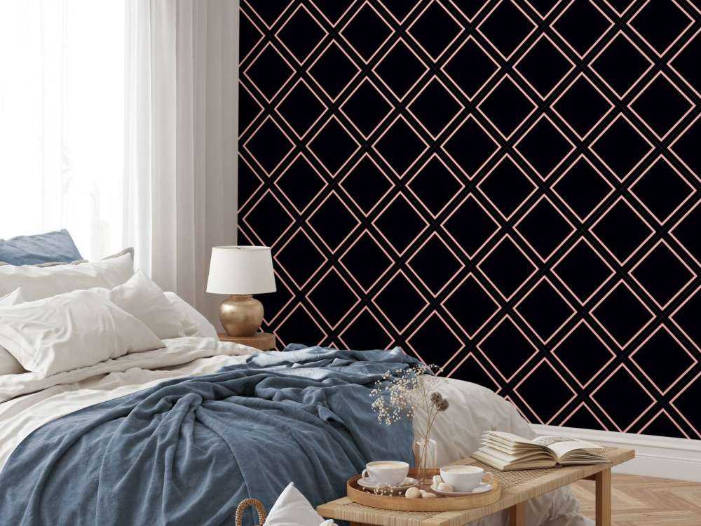 Kwadraty geometryczne, czarne