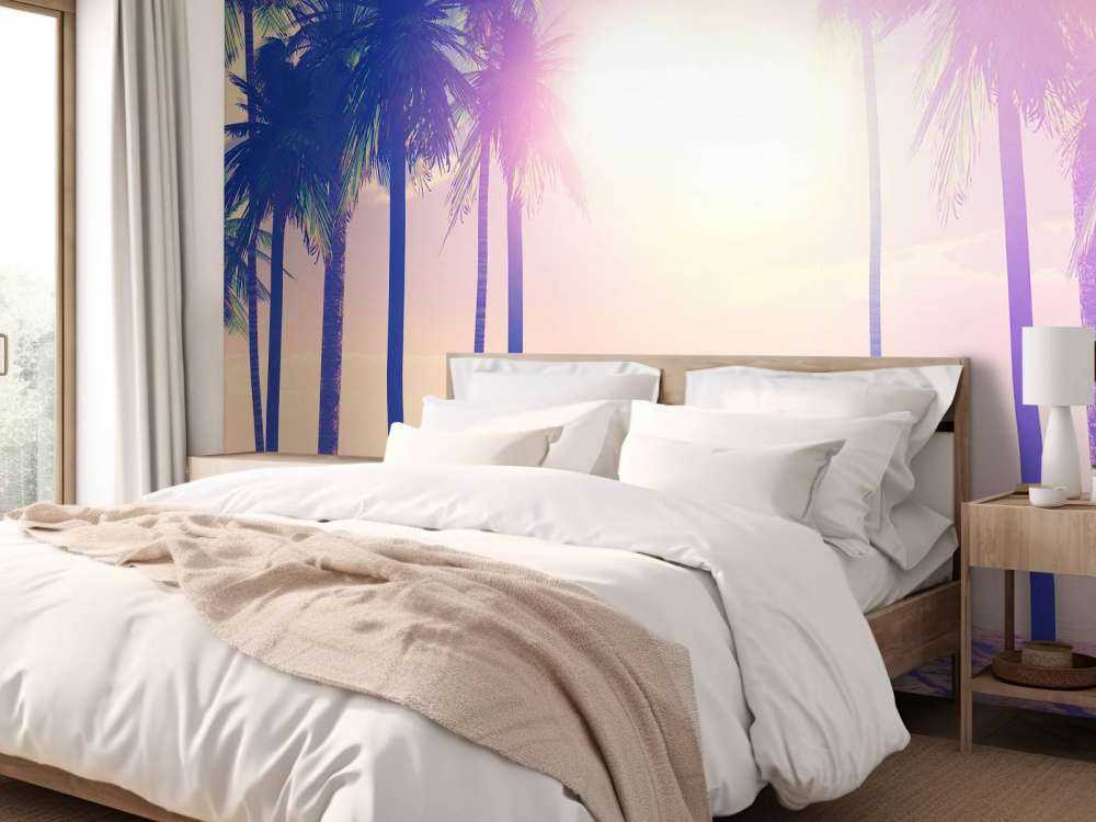 Vintage palmy i ocean