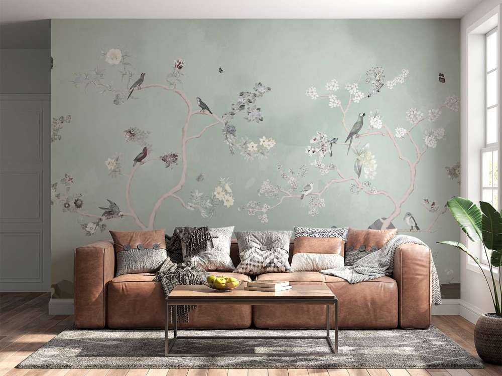 Birds in Garden Panorama 9