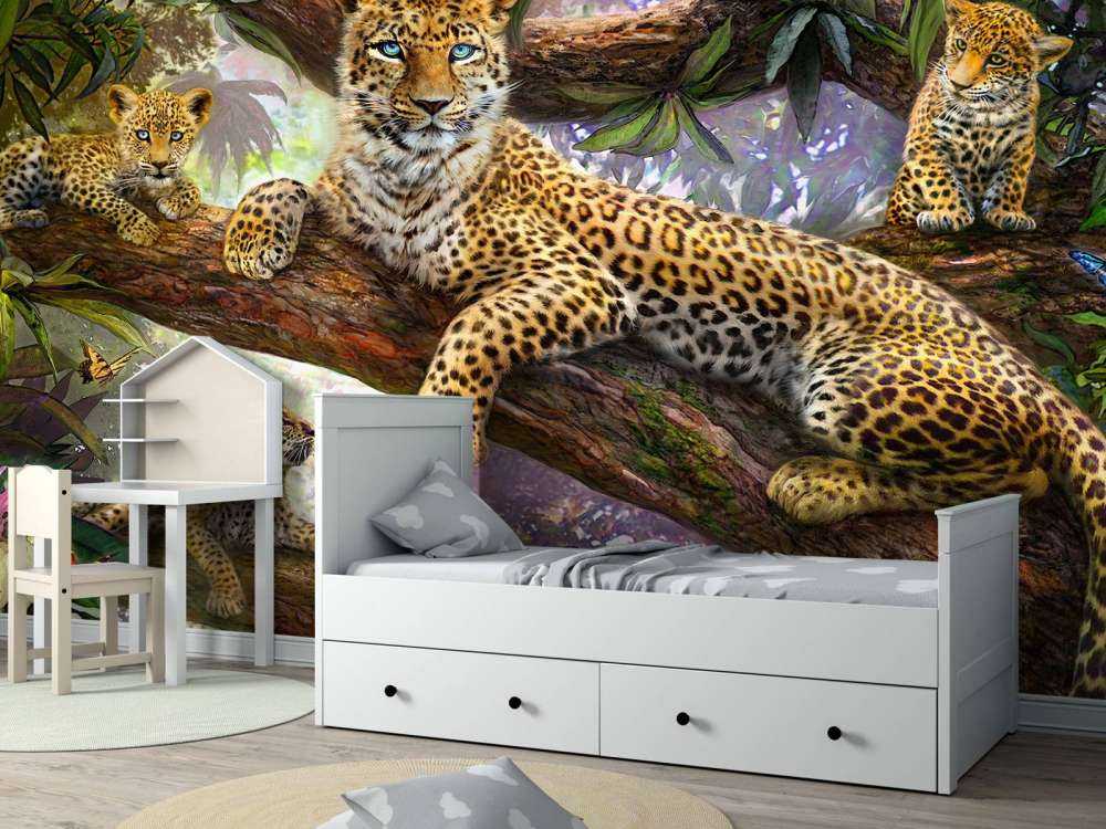 Tree Top Leopard Family