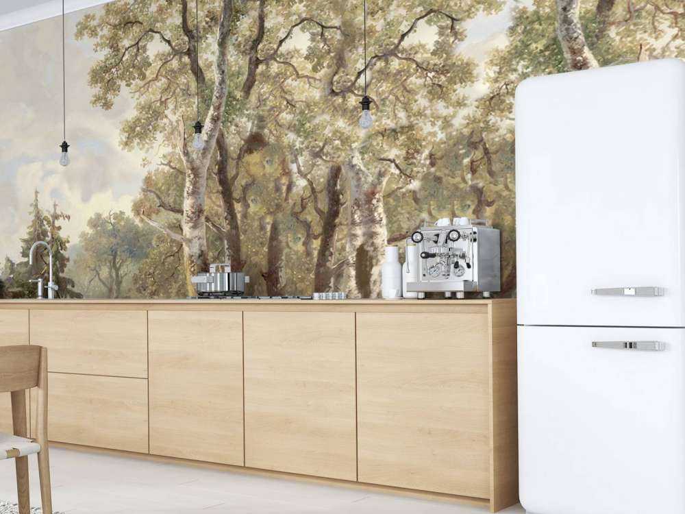 Panorama Kolorowego Krajobrazu Leśnego