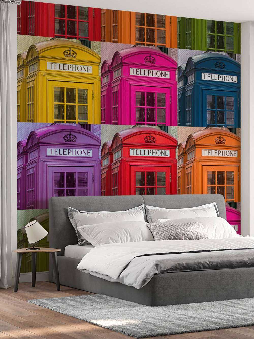 Multicolored Telephone Box