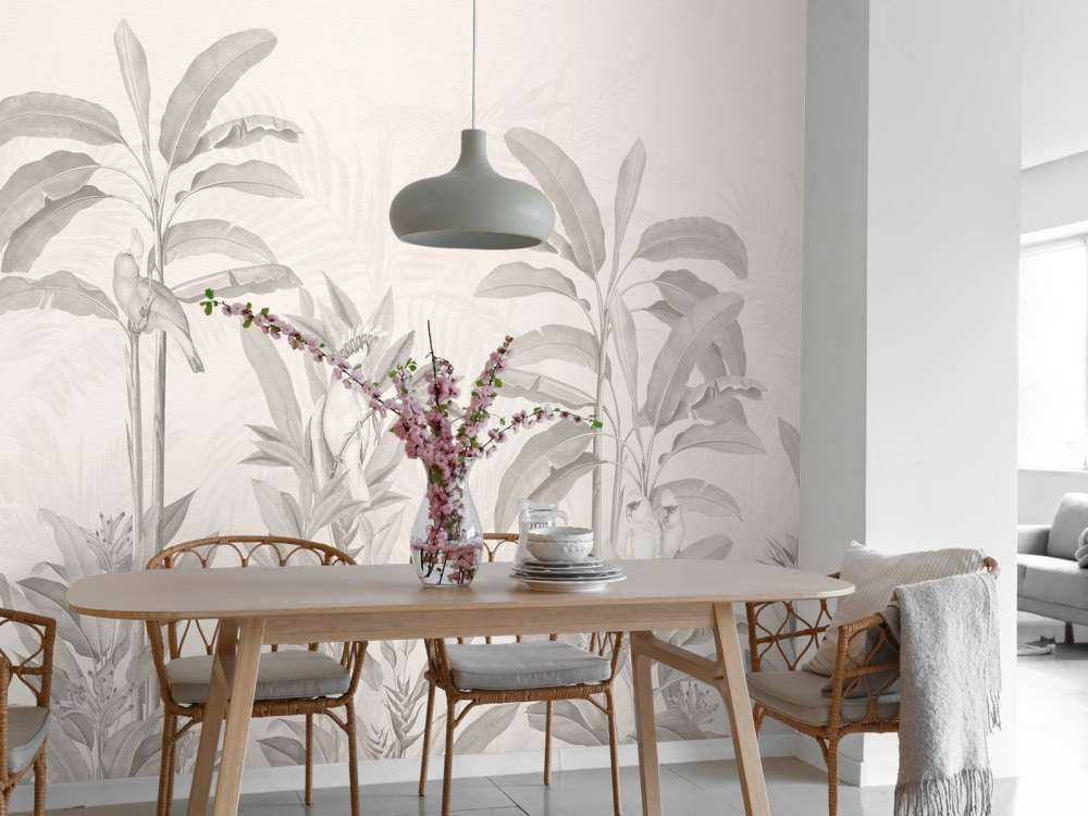 Krajobraz dżungli w stylu vintage - sepia