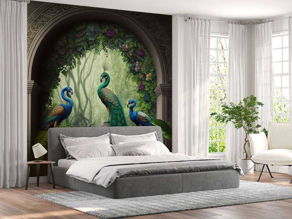 Trio Pawie w Tajemniczym Ogrodzie