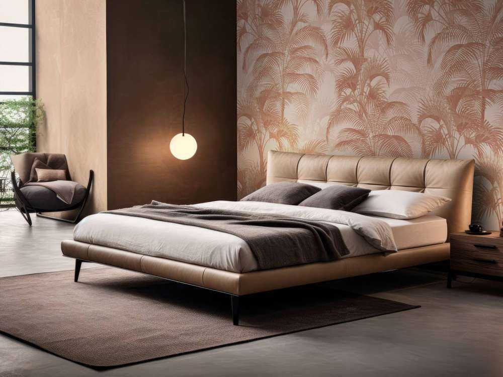 Tropikalne palmy w stylu vintage - terakota