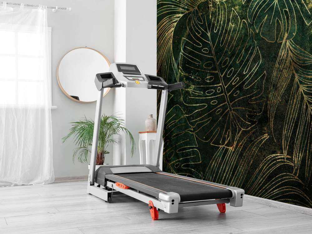 Zielona struktura ze złotymi liśćmi