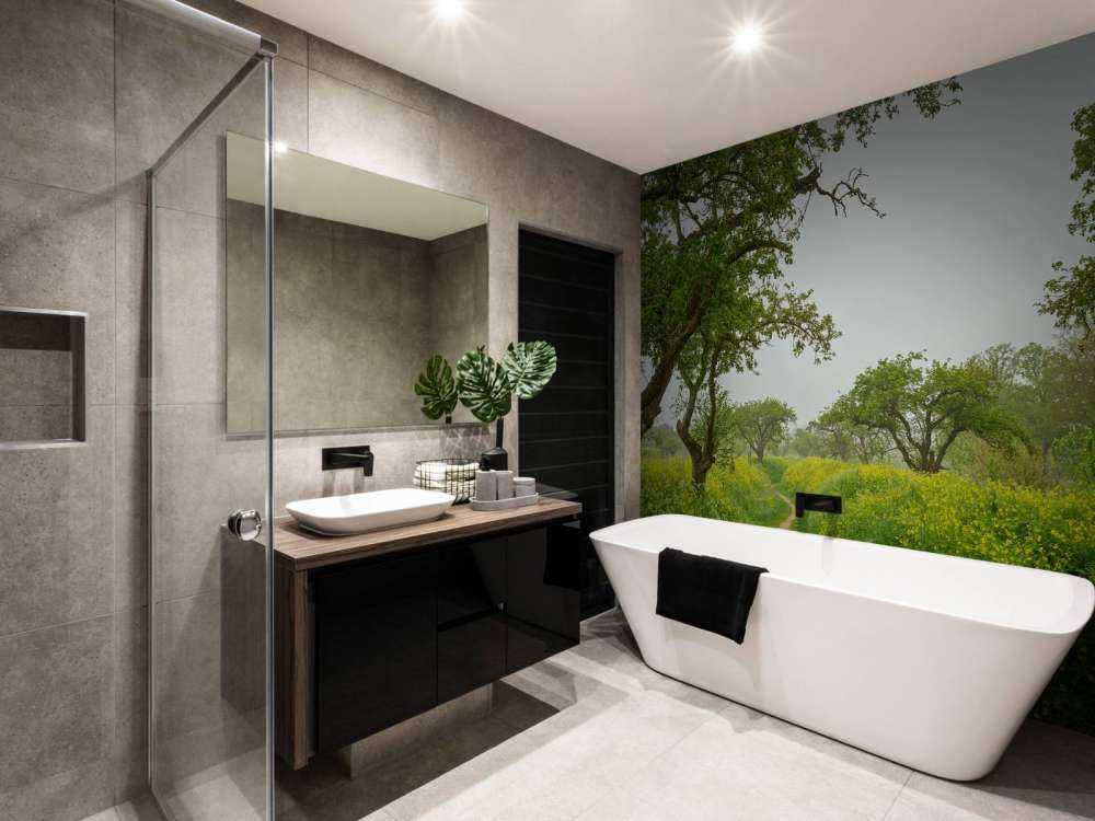 Ścieżka przez wzgórza z żółtymi kwiatami