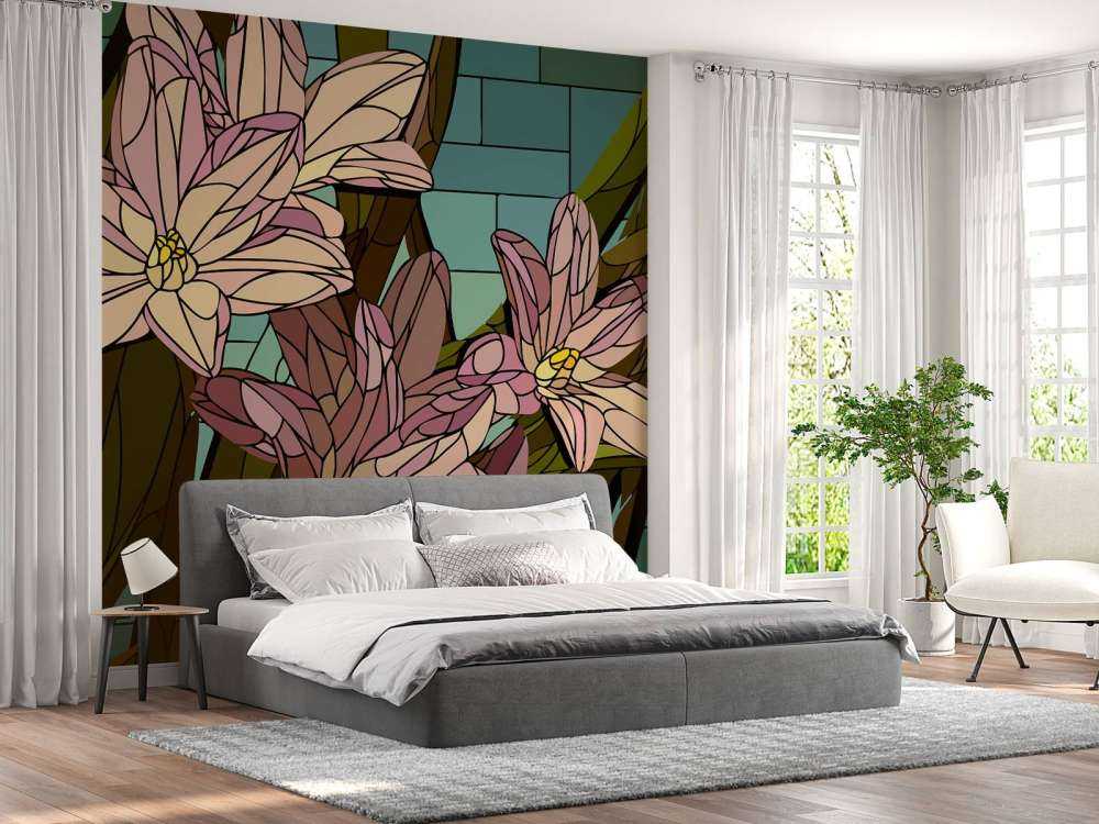 Różowe kwiaty śniegu