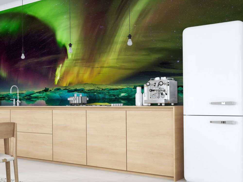 Zorze polarne w Jökulsárlón