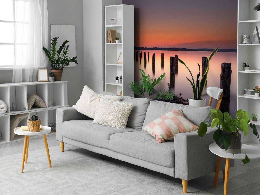 Różowa spokojna plaża