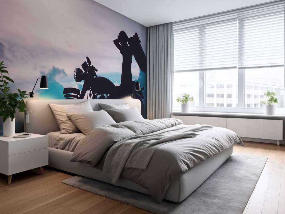 Sylwetka motocyklisty