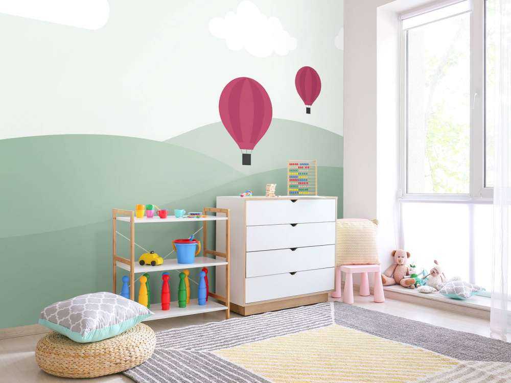 Wzgórza z balonami na gorące powietrze