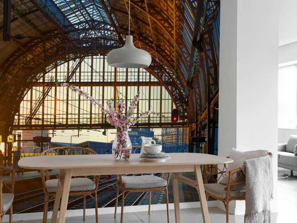 Wschód słońca na stacji