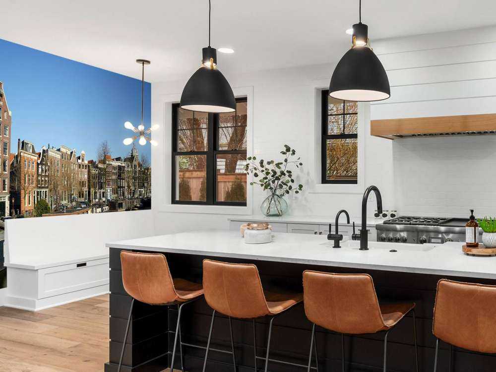 Łodzie mieszkalne wzdłuż kanału