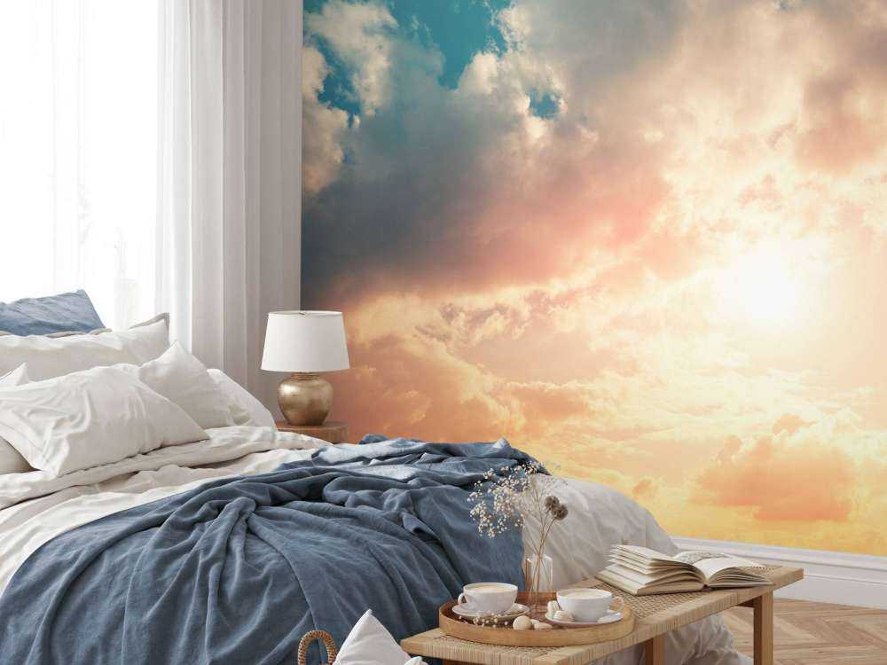 Kolorowe niebo z chmurami