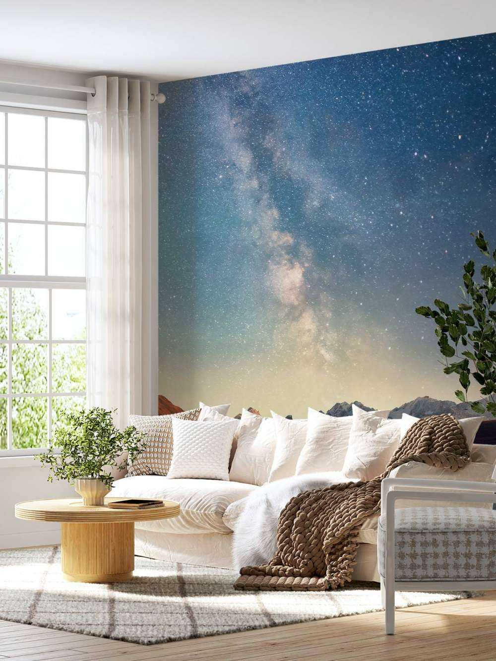 Gwieździste niebo nad górami